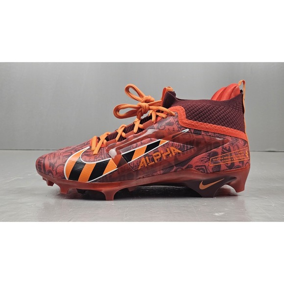 Nike Alpha Menace 4 Pro Football Cleats Mens 11 Bengals Orange FQ4046-600 NEW - Picture 1 of 7
